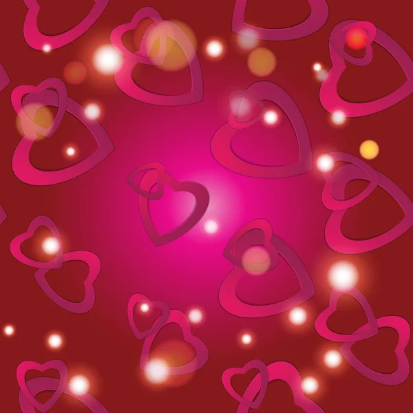 Valentines day. Abstract paper hearts. Love. Valentine background with hearts — Stock Vector