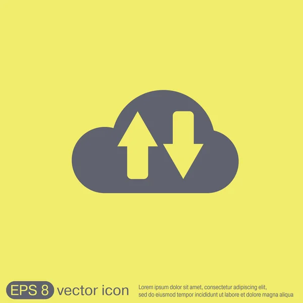 Nube de descarga. icono — Vector de stock