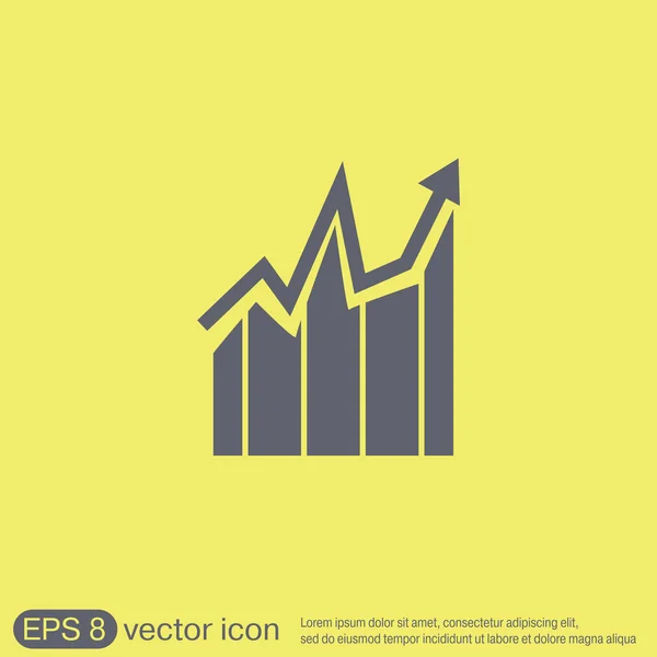 Gráfico, figura del diagrama. icono de negocio — Vector de stock