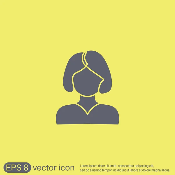 Vrouwelijke avatar. meisje pictogram — Stockvector