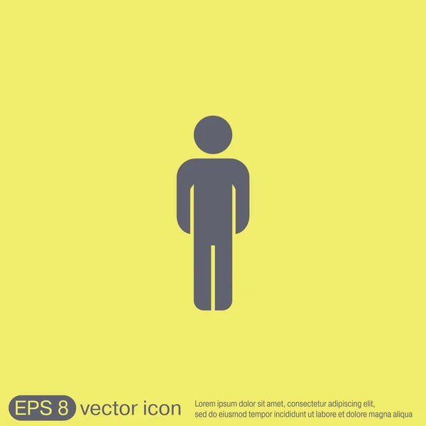 Sziluettjét ember ikon — Stock Vector