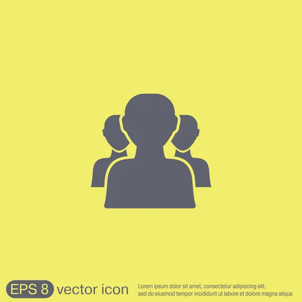 Silhouet van mannen pictogram — Stockvector