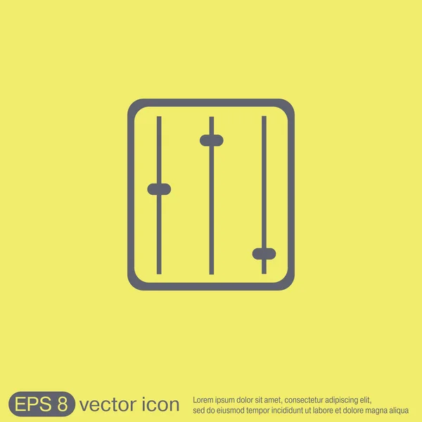 Signo de ecualizador, icono de medios — Archivo Imágenes Vectoriales
