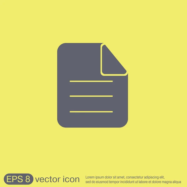 Dokument, papírovou ikonu — Stockový vektor