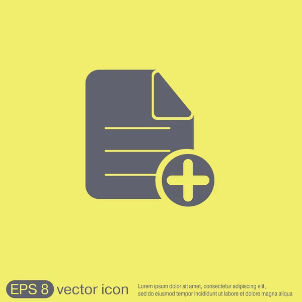 Documento, icono de papel — Vector de stock