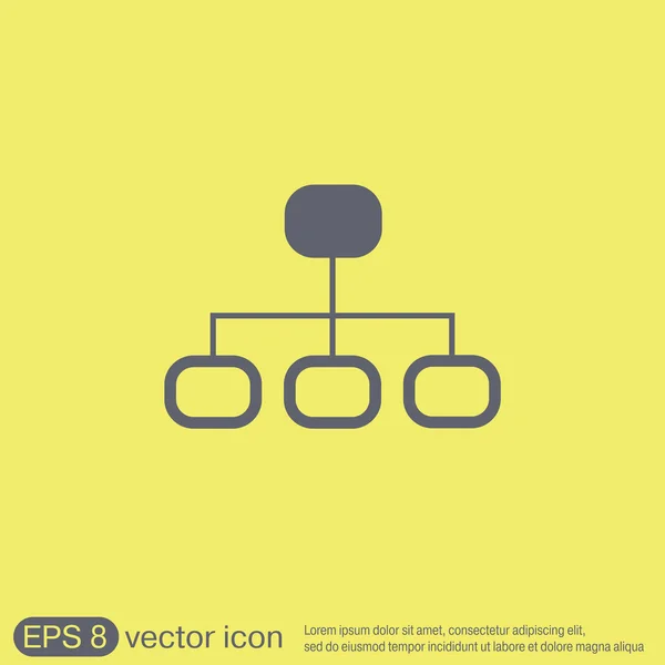Serveur, icône réseau — Image vectorielle
