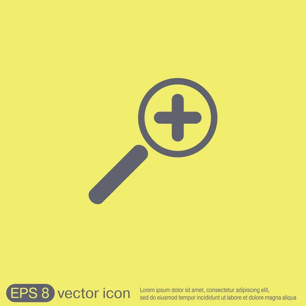 Magnifier increase, zoom icon — Stock Vector