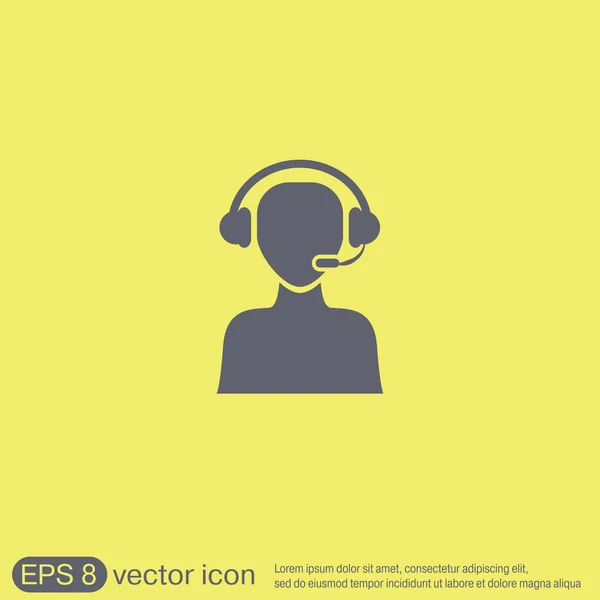 Avatar de atención al cliente — Vector de stock