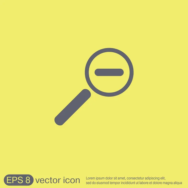 Magnifier reduction icon. — Stock Vector