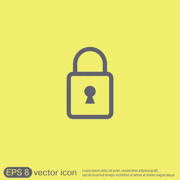 Padlock, lock  symbol icon — Stock Vector