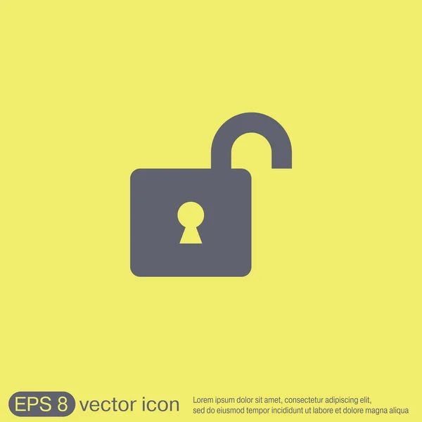 Padlock, lock  symbol icon — Stock Vector