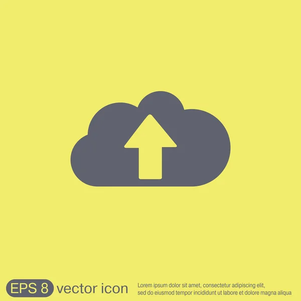 Cloud upload. иконка для загрузки файлов — стоковый вектор