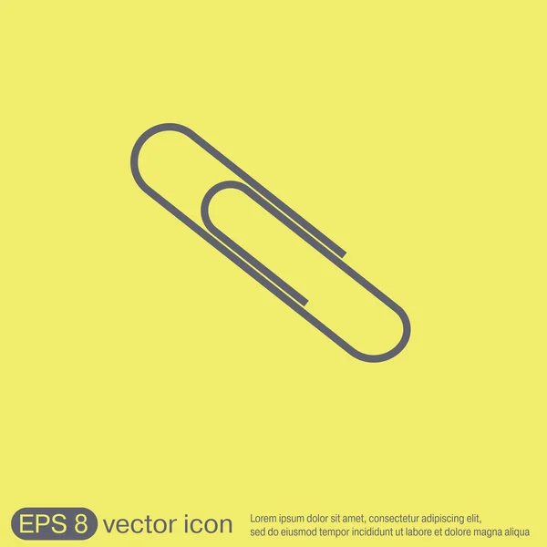 Paper clip icon,   symbol of office — Stock Vector