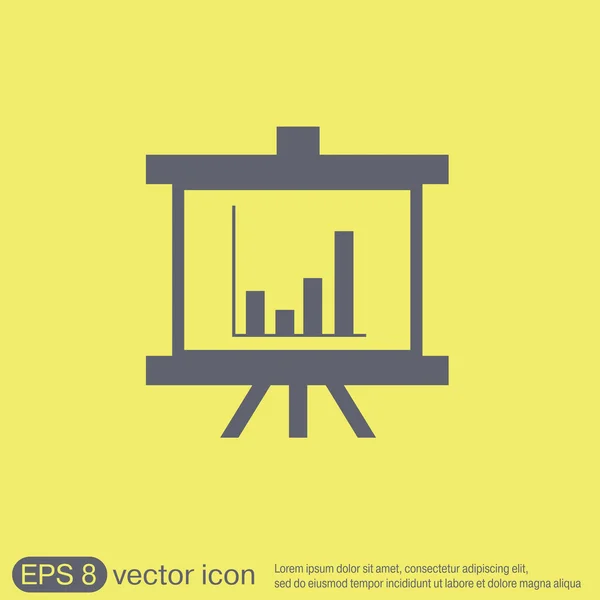 Gráficos de presentación. Icono de negocio — Vector de stock