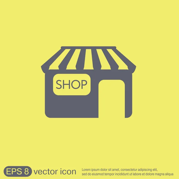 Dükkanı bina. alışveriş simgesi — Stok Vektör