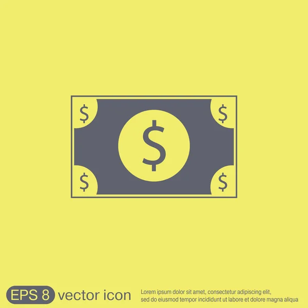 Dollar bill. symbol of money — Stock Vector