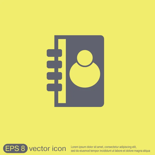 Teléfono dirección libro icono — Vector de stock