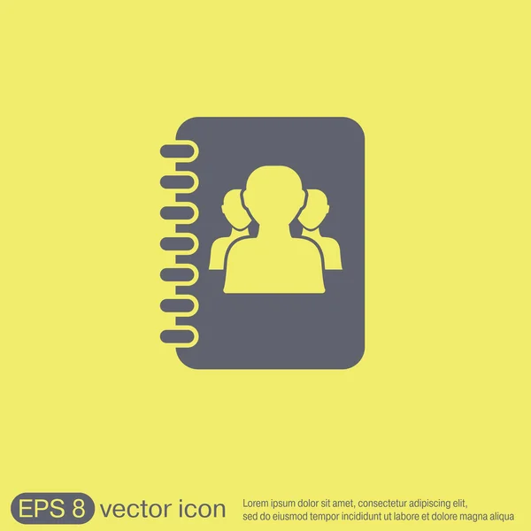 Phone address book icon — Stock Vector
