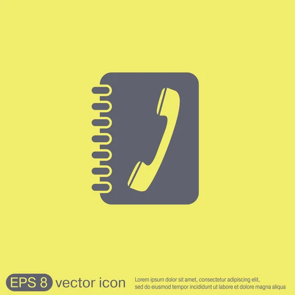 Telefon-Adressbuch-Symbol — Stockvektor