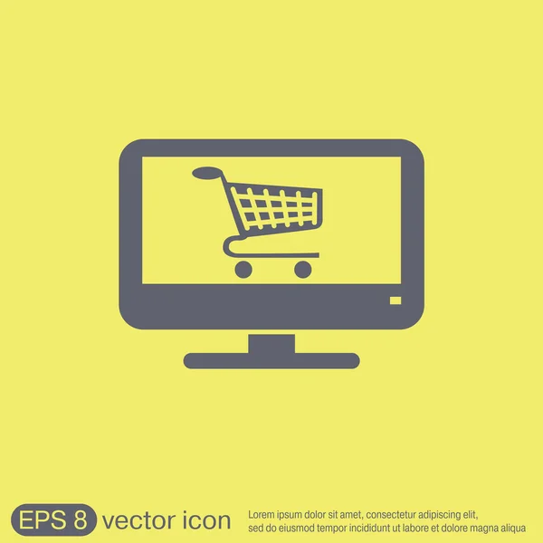 Icône du shopping en ligne — Image vectorielle