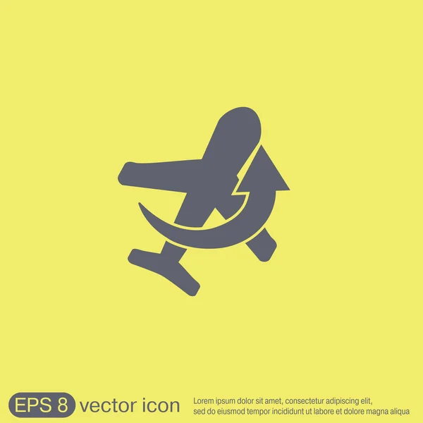 Symbolem letadla. cestovní ikona — Stockový vektor