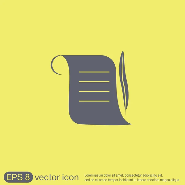Ancient parchment   paper  icon — Stock Vector