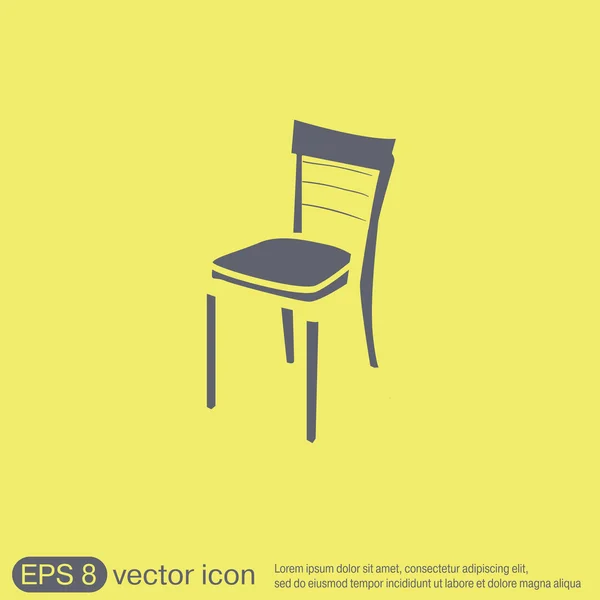 Chaise, icône de meubles — Image vectorielle