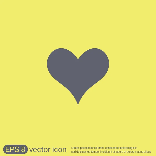 Valentine icon, heart — Stock Vector