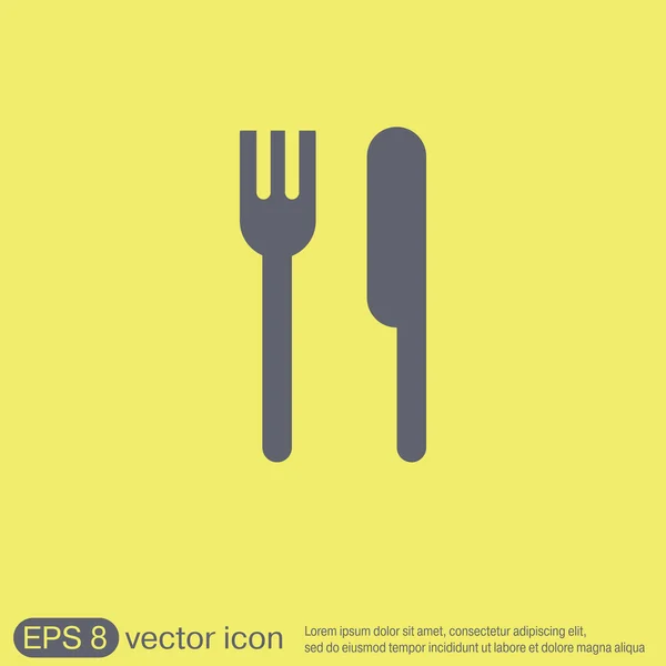 Fork and knife. symbol of lunch — Stock Vector