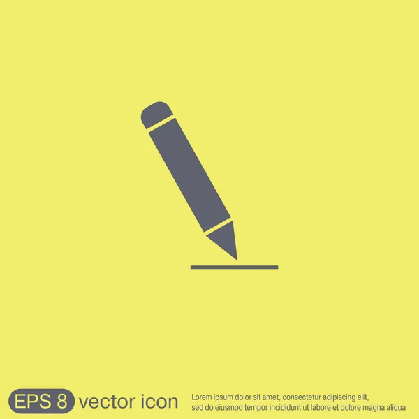 Pen of potlood schrijven pictogram — Stockvector