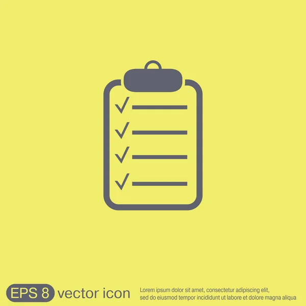 Sheet of paper, list icon — Stock Vector