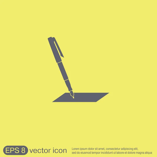 Ikona psaní perem nebo tužkou — Stockový vektor