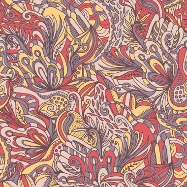 soyut çiçek desenli