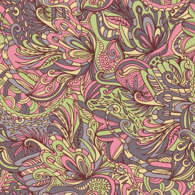 soyut çiçek desenli