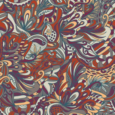 soyut çiçek desenli