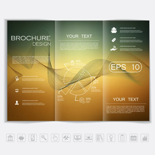 Modello di design brochure aziendale — Vettoriale Stock