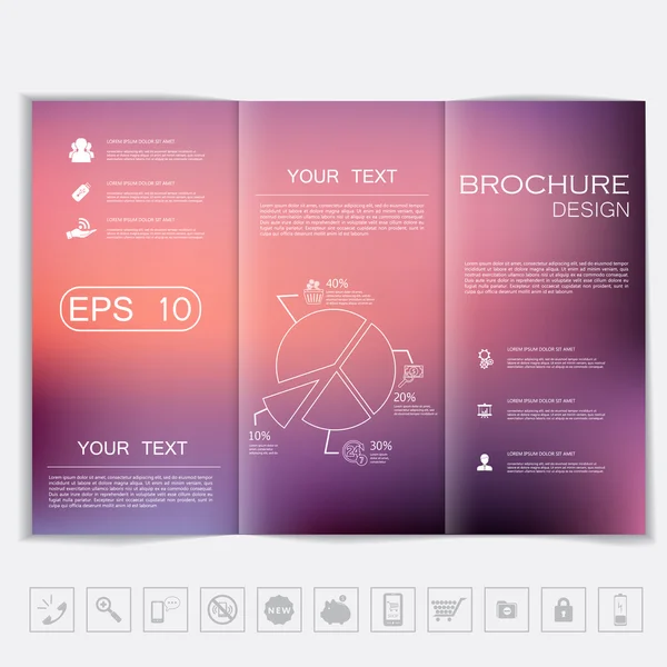 Modèle de conception de brochure d'entreprise — Image vectorielle