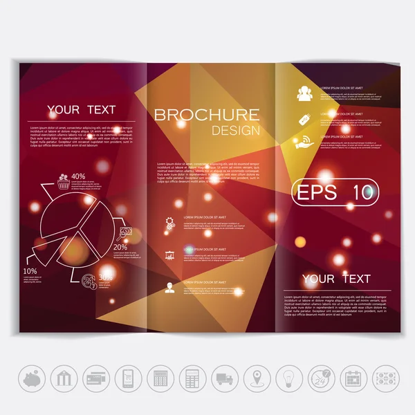 Brochure Polygonal background  design — Stock Vector