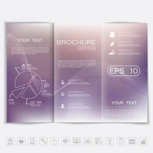 Modèle de conception de brochure d'entreprise — Image vectorielle