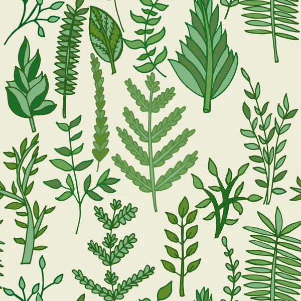 Herbal, leaves pattern — Stock Vector