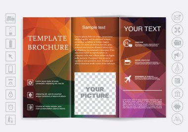 Broşür tasarım şablon arka plan