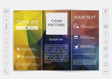 Broşür tasarım şablon arka plan