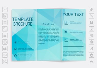 Broşür tasarım şablon arka plan