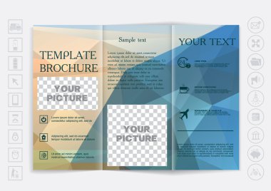 Broşür tasarım şablon arka plan