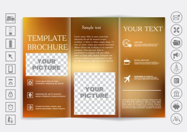 üç katlı broşür tasarımı.