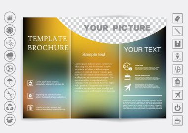 üç katlı broşür tasarımı.