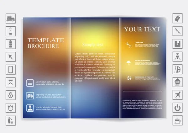 Tri-Fold Brochure   design. — Stock Vector