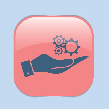 Ayarları simgesi tutan el