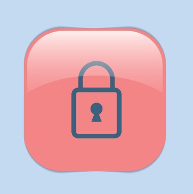 Kapalı asma kilit simgesi