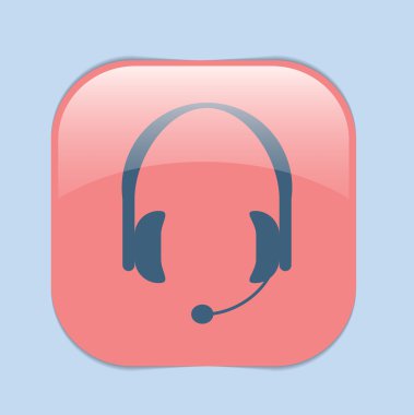 Müşteri desteği, kulaklık simgesi